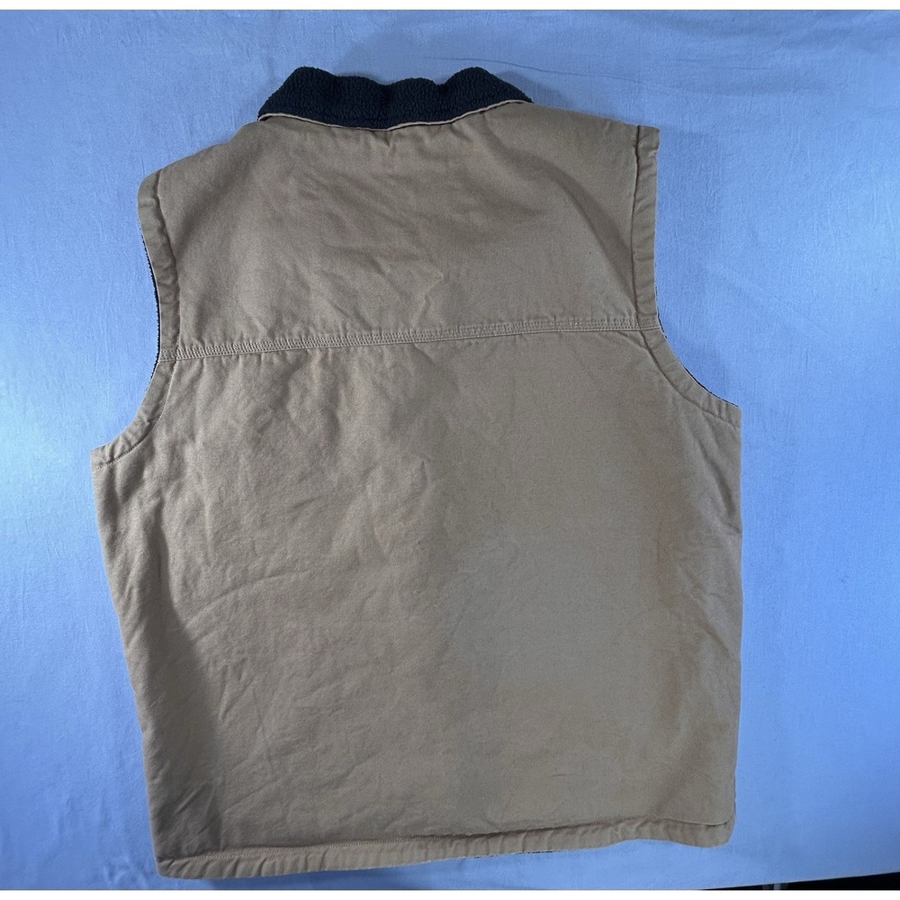 Brazos Men's Sherpa Lined Canvas Work Vest Men's XL - Picture 9 of 10